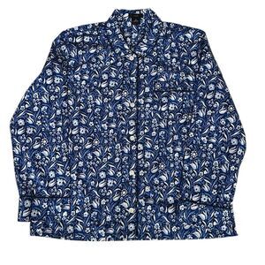 J. Crew Women’s Long-sleeve cotton poplin pajama top in floral flourish Size M